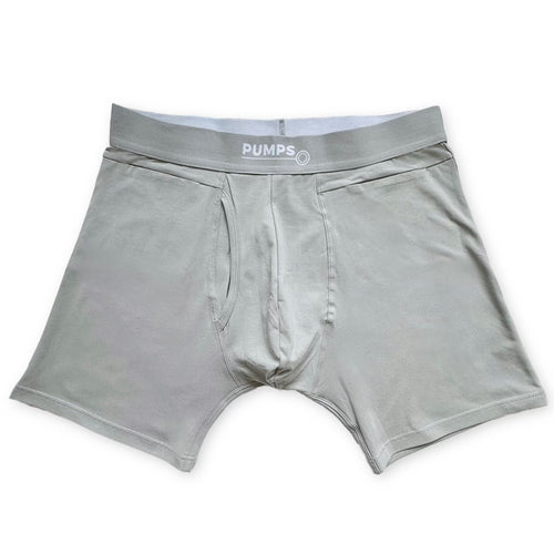 Slate Gray Boxer Brief – Secure Pocket Design